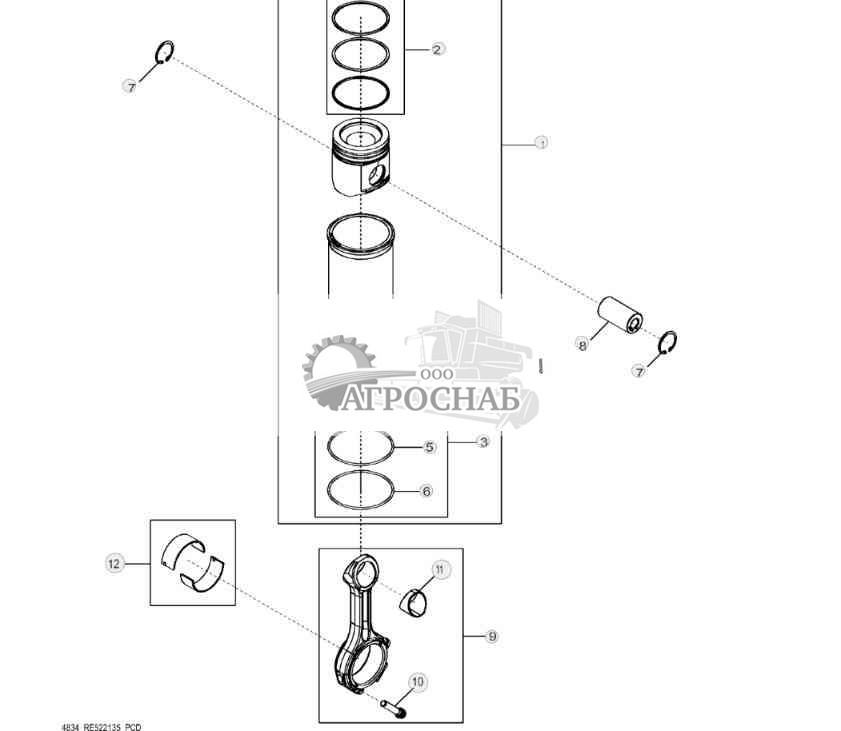 4834 Шатуны и поршни 